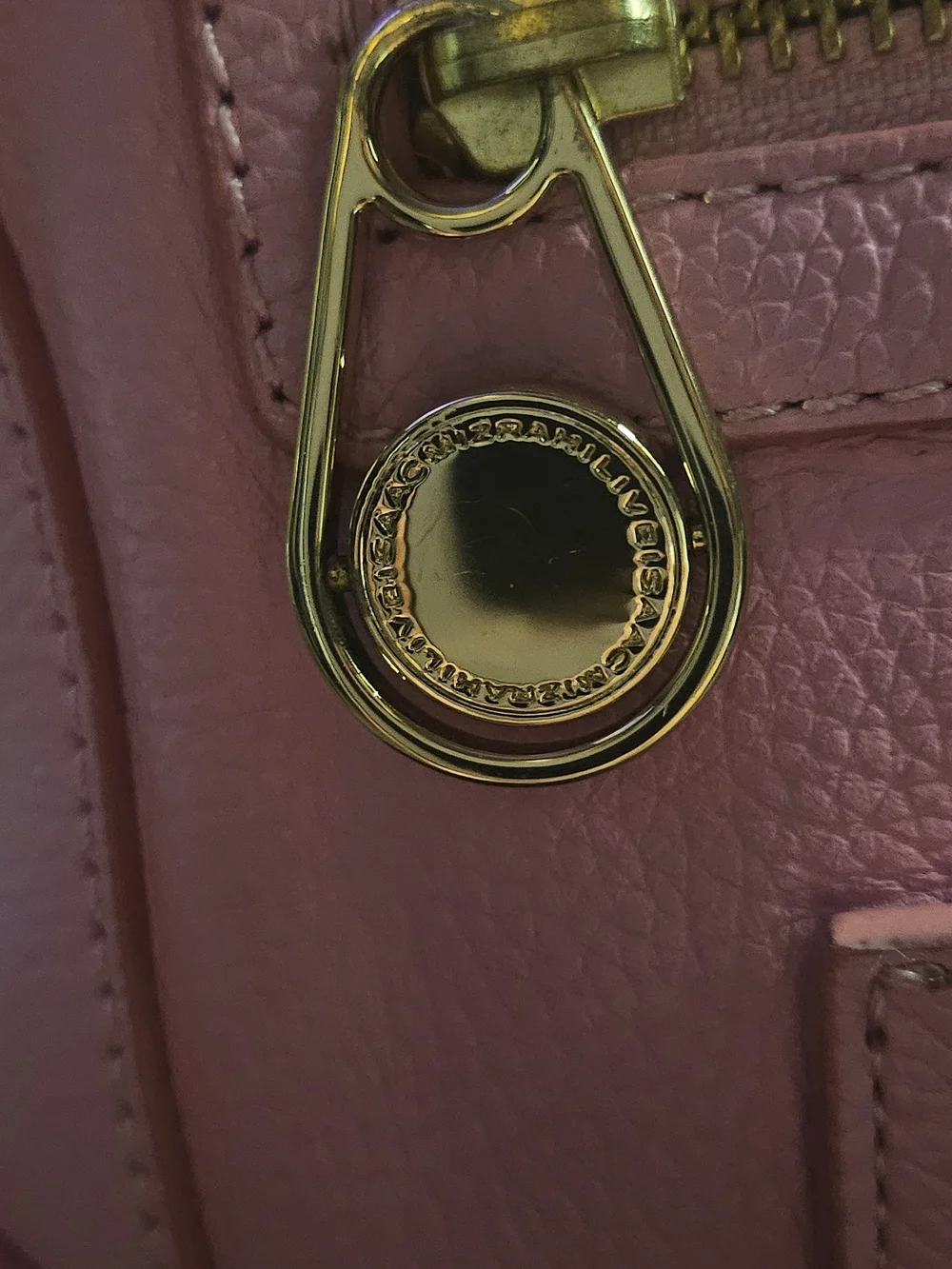 Isaac Mizrahi Live Pink Leather Crossbody Bag - Picture 6 of 10